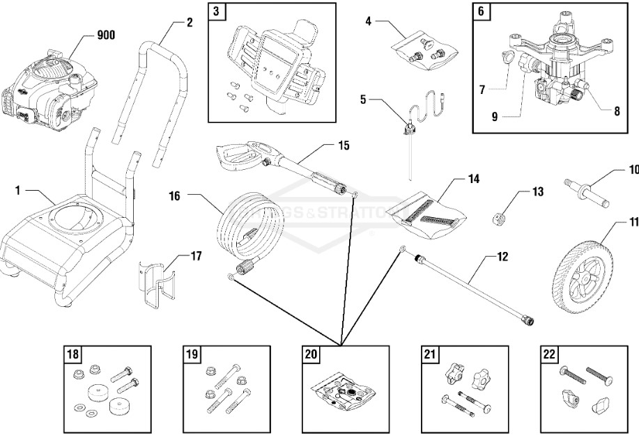 craftsman 2200 psi power washer model 020563-0 replacement parts & manual